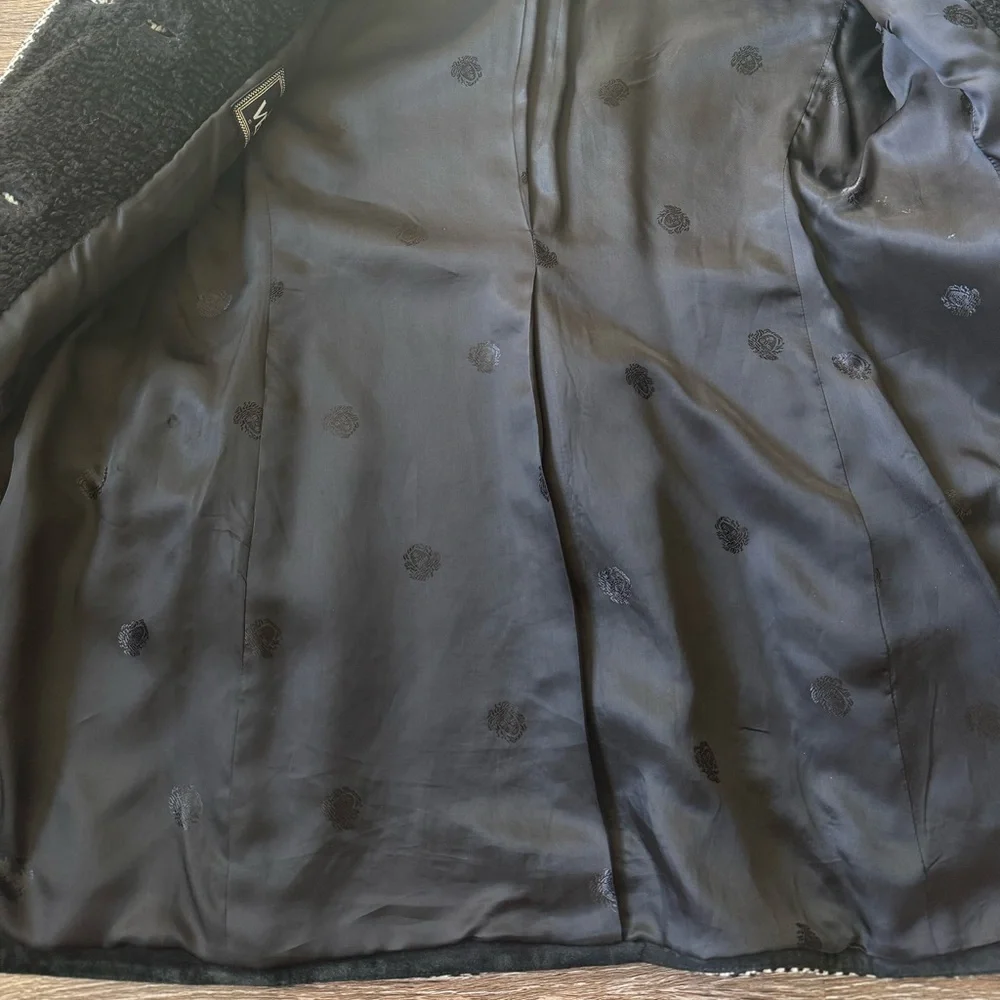Gianni Versace 1973 Herringbone Wool Double Breasted Peacoat - Picture 6 of 12